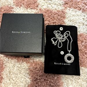 Ross Simons Sterling Silver Byzantine Circle Pendant Necklace